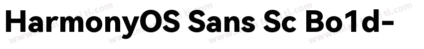 HarmonyOS Sans Sc Bo1d字体转换